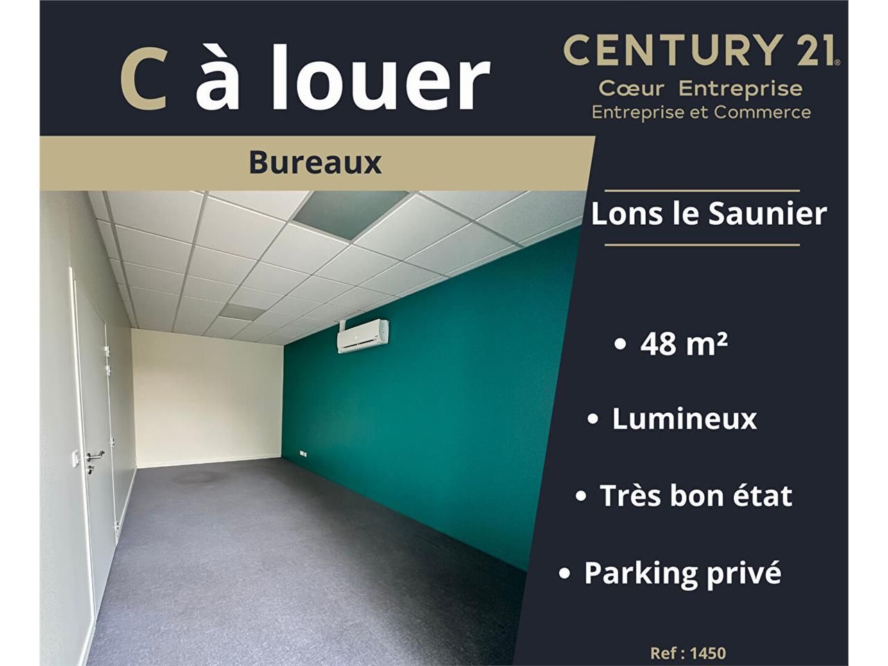 Location bureaux 48.00 m² à LONS LE SAUNIER