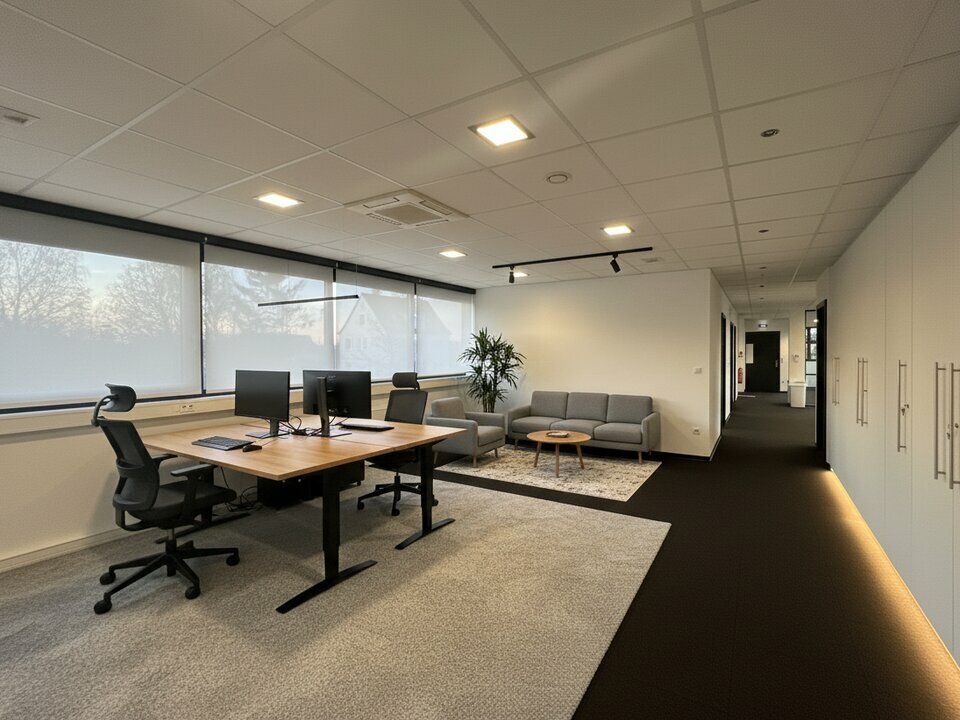 Un plateau fonctionnel, lumineux et parfaitement situé sur la route de Brumath.