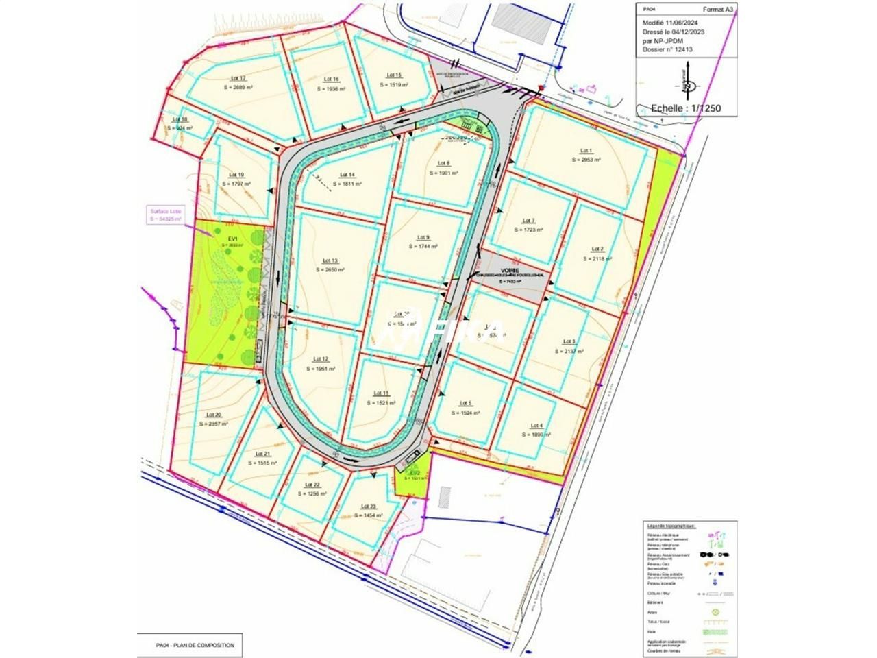 Vente terrain 6144 m² divisibles à partir de 1519 m²