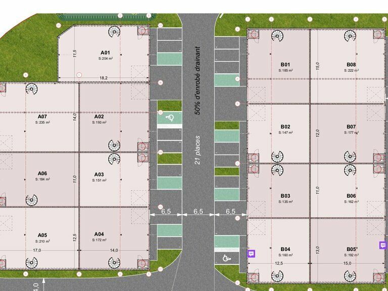 A vendre local d'activité neuf d'environ 321m²