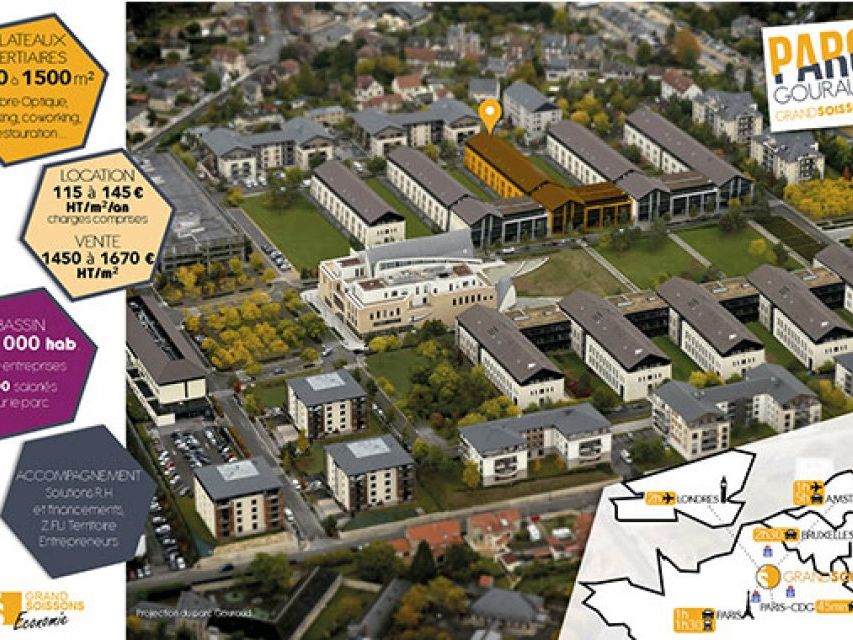 Bureaux de 473m² à vendre ou à louer à Soissons (02).