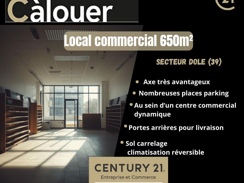 Location local commercial 650.00 m² à DOLE