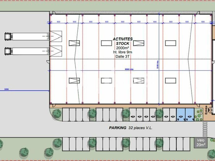 LOCAL D'ACTIVITE A VENDRE - 2 500 m² - GENAS
