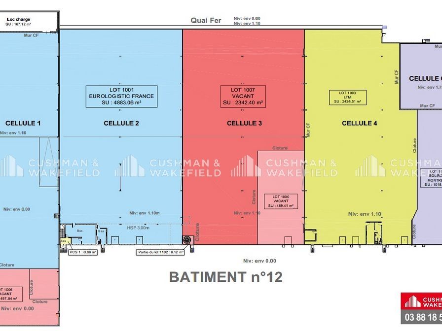Location entrepôt 5644 m² non divisibles