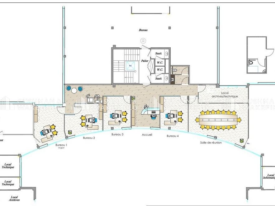 Vente bureaux 177 m² non divisibles