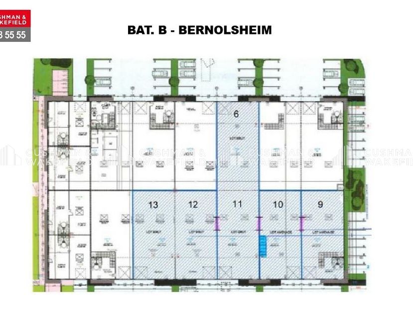 Location activités 2244 m² divisibles à partir de 374 m²