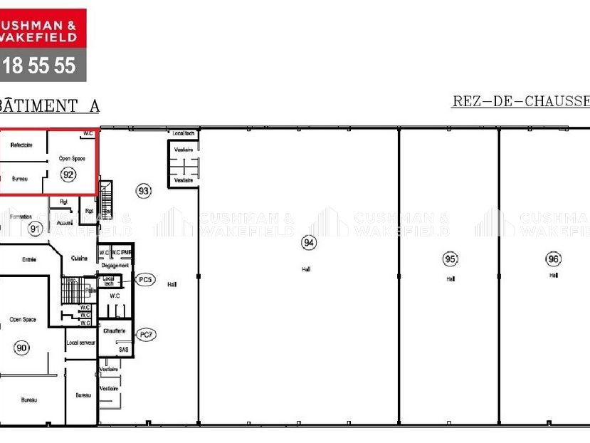 Vente bureaux 102 m² non divisibles