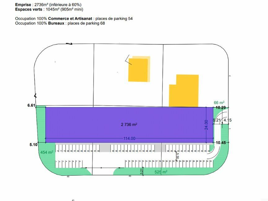 Location local d''activites 2736 m² divisibles à partir de 300 m²