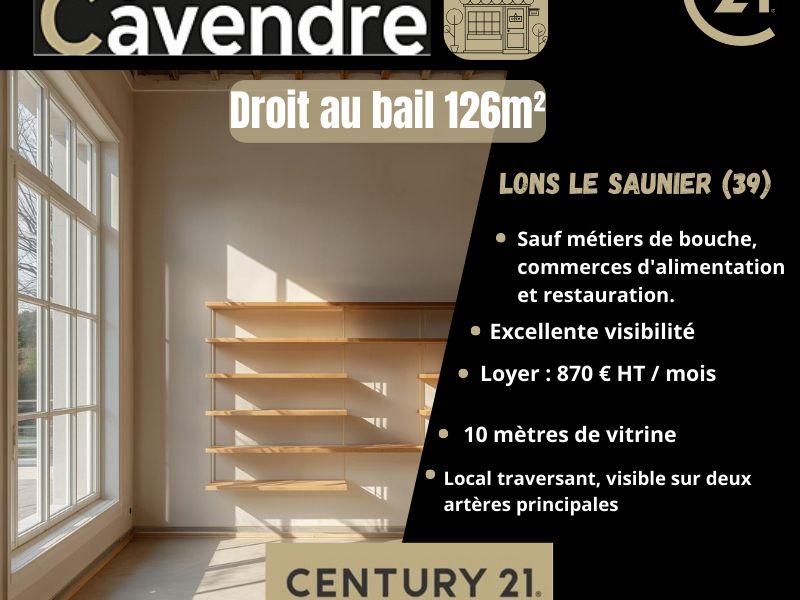 Location boutique 126.00 m² à LONS LE SAUNIER