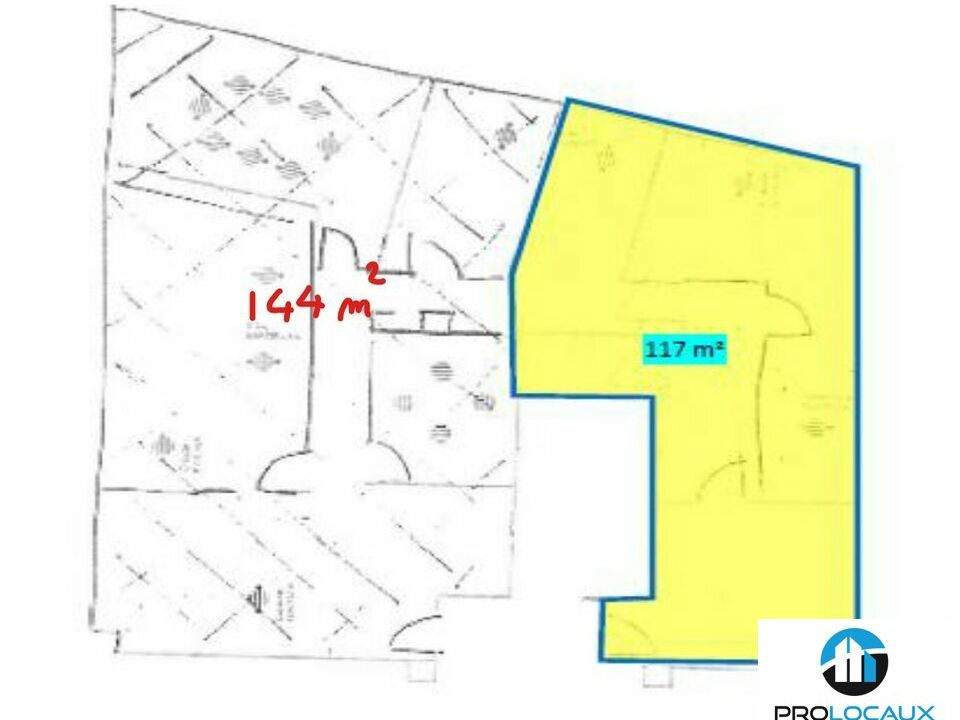 Location bureaux 261 m² divisibles à partir de 117 m²