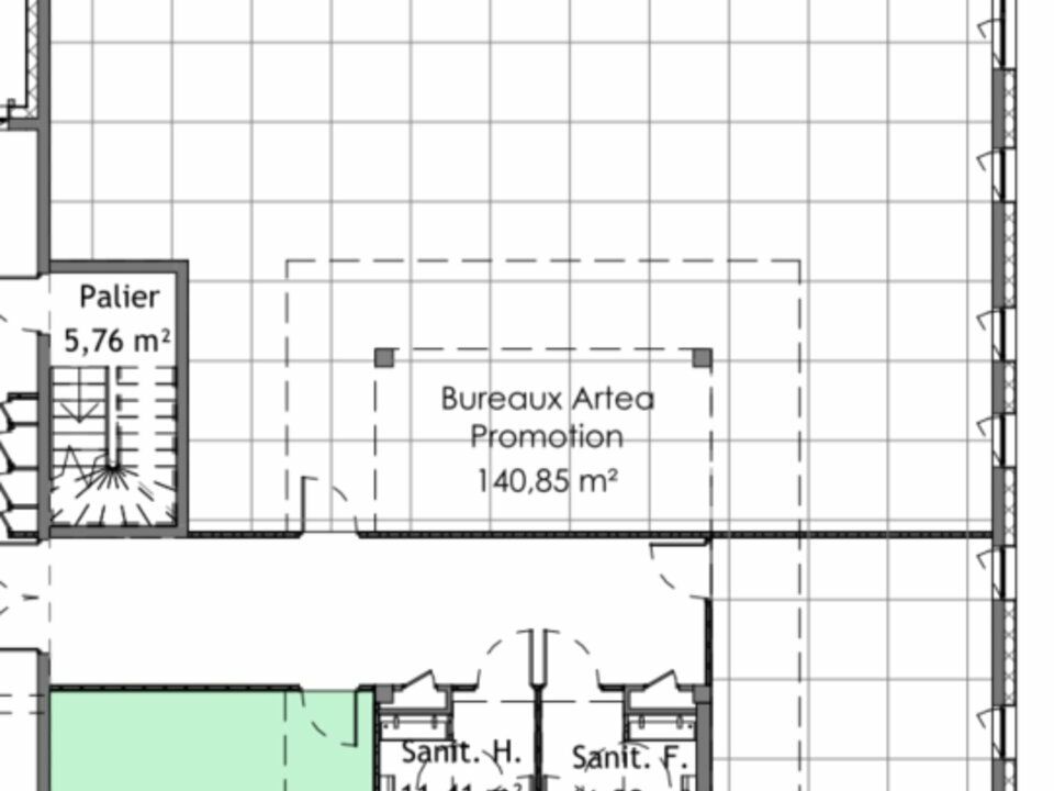 Location bureaux 161 m² non divisibles