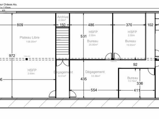A louer bureaux d'environ 300m²