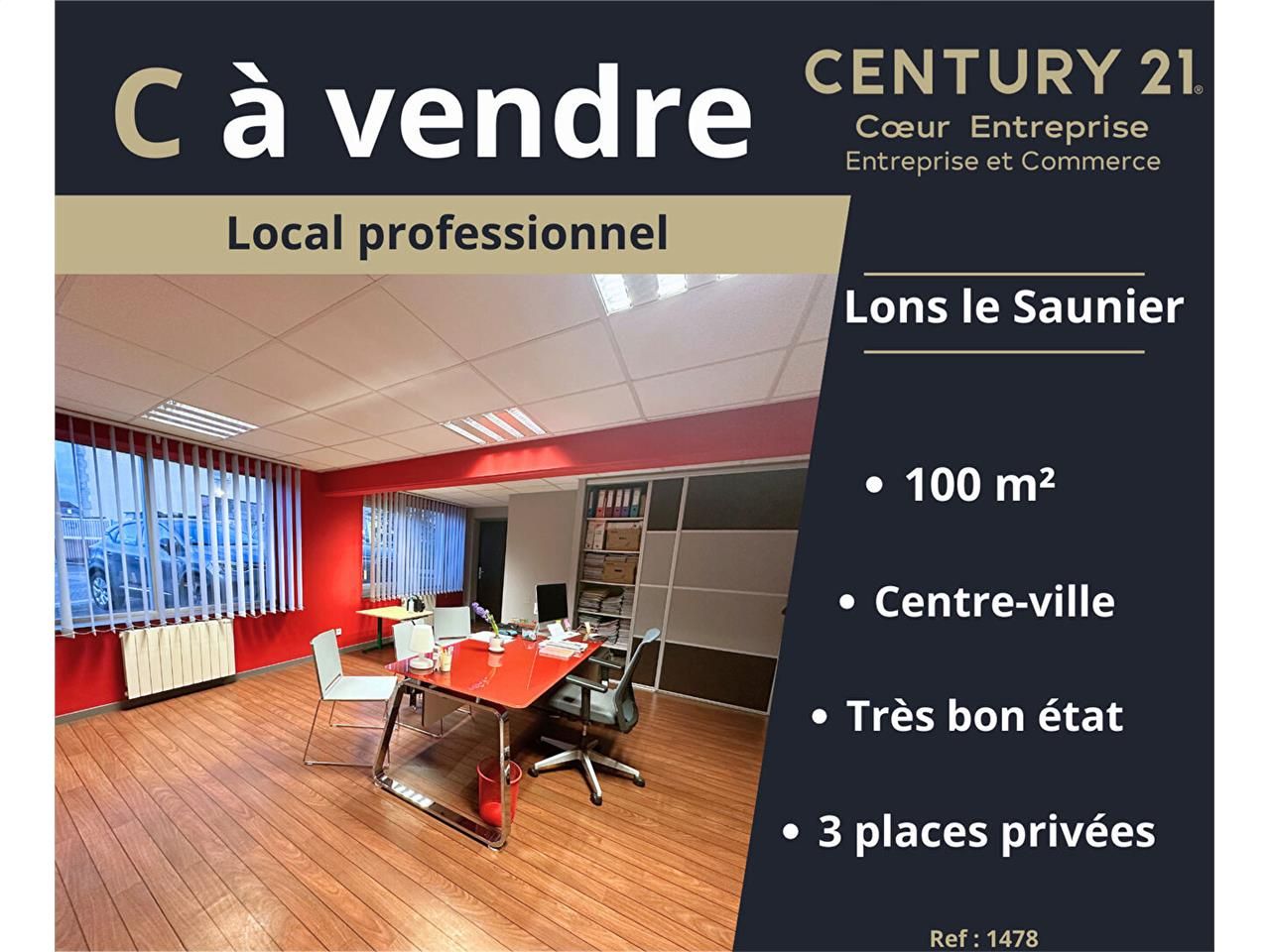 Vente bureaux 100.00 m² à LONS LE SAUNIER
