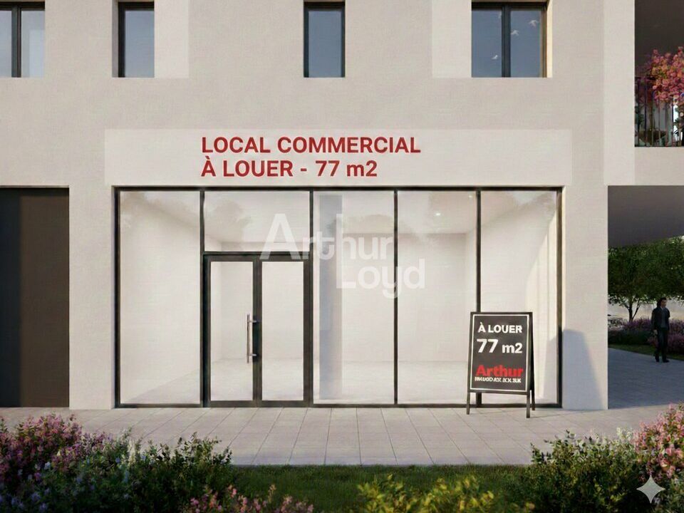 Location local commercial 77.1 m² non divisibles