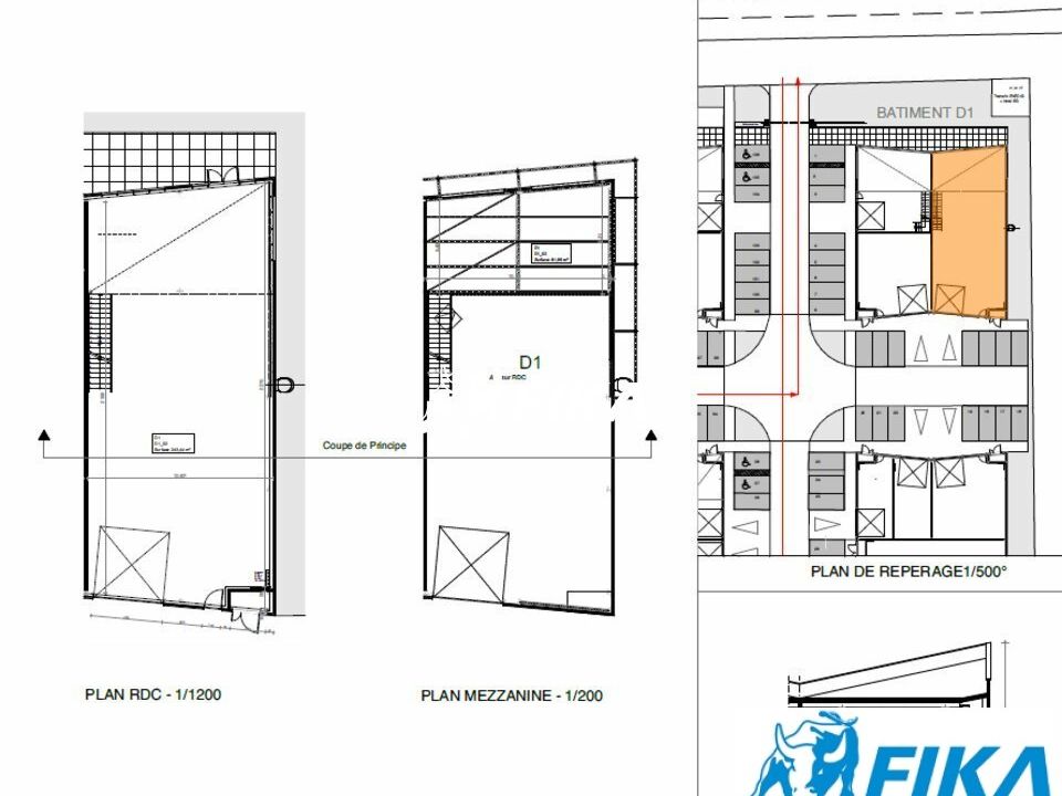 Vente local d''activites 607.7 m² divisibles à partir de 120 m²