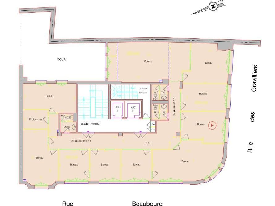 Location bureaux 279 m² non divisibles