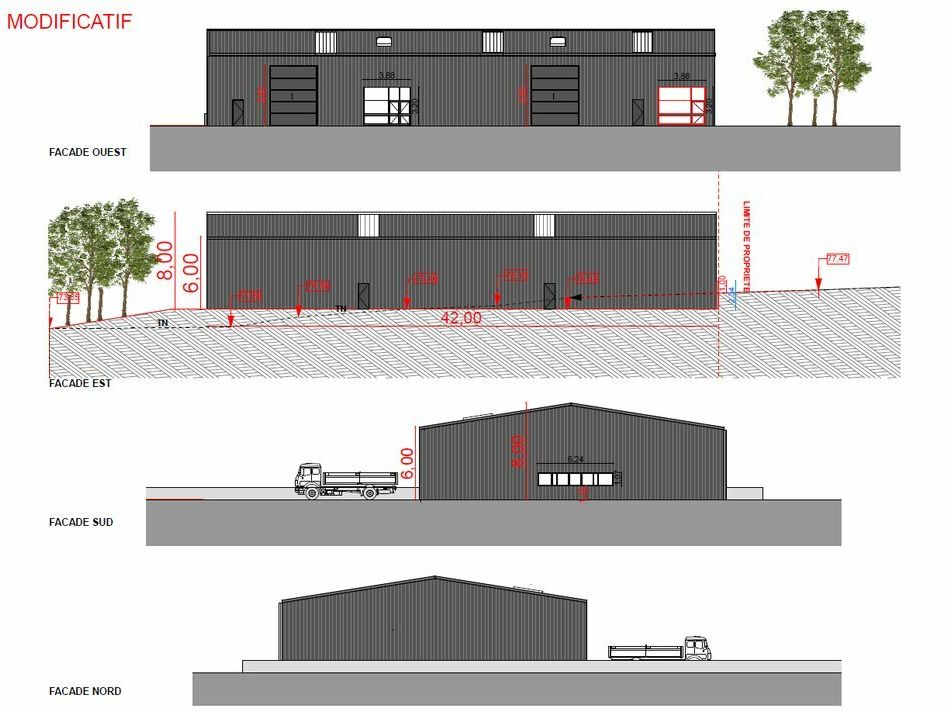 Location local d''activites 644 m² non divisibles