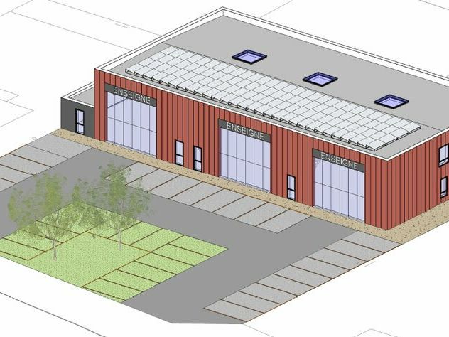 Location local commercial 1100 m² divisibles à partir de 350 m²