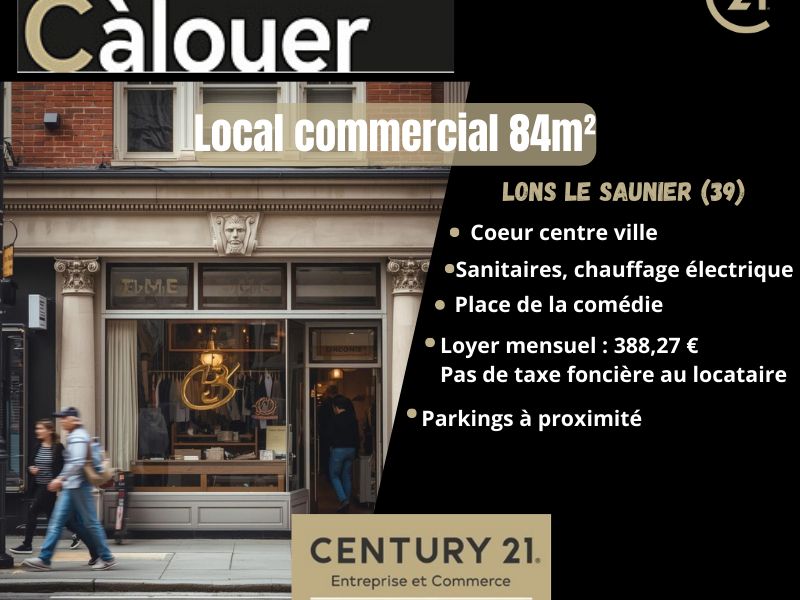 Location local commercial 84.00 m² à LONS LE SAUNIER