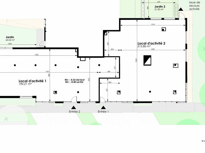 Vente bureaux 406 m² non divisibles