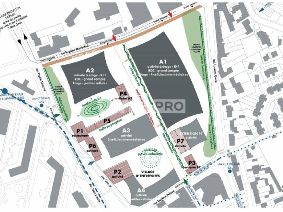 Location local d''activites 595 m² non divisibles