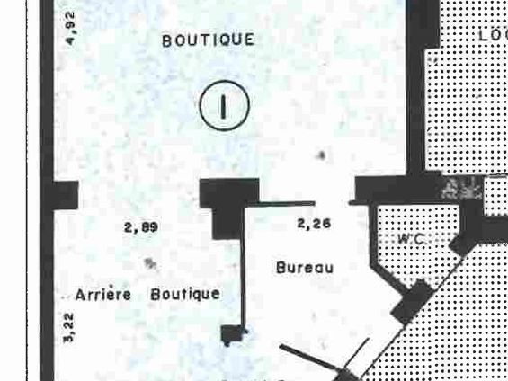 Location local commercial 65 m² non divisibles