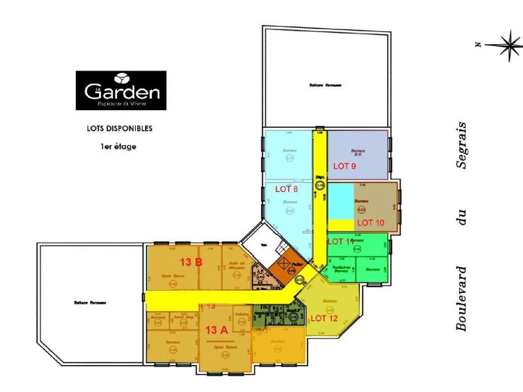 Location bureaux 291 m² divisibles à partir de 126 m²