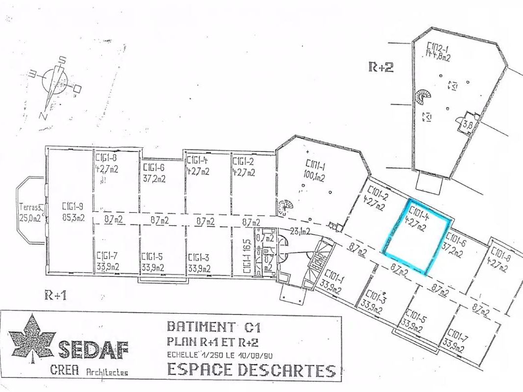 Location bureaux 42 m² non divisibles
