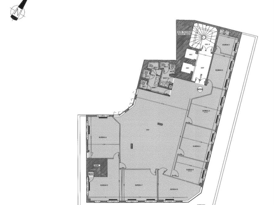 Location bureaux 306 m² non divisibles