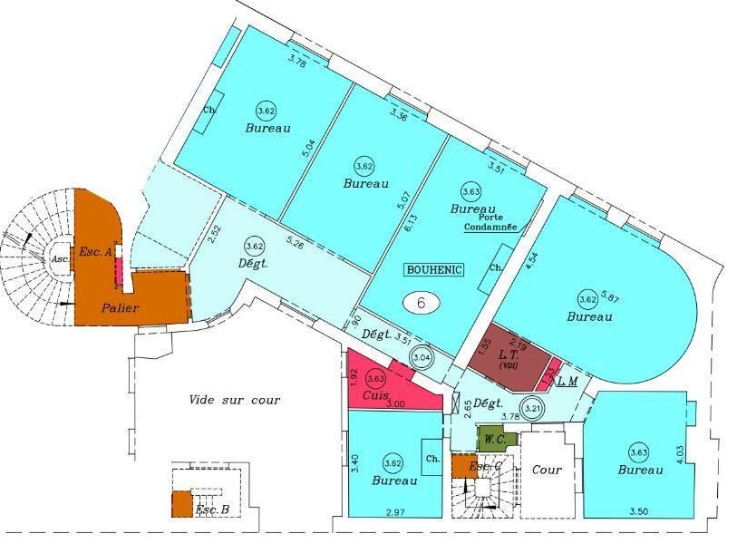 Location local commercial 153 m² non divisibles
