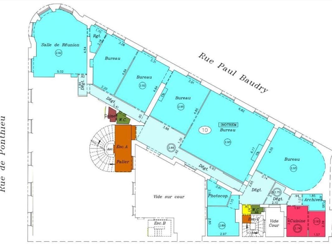 Location bureaux 235 m² non divisibles