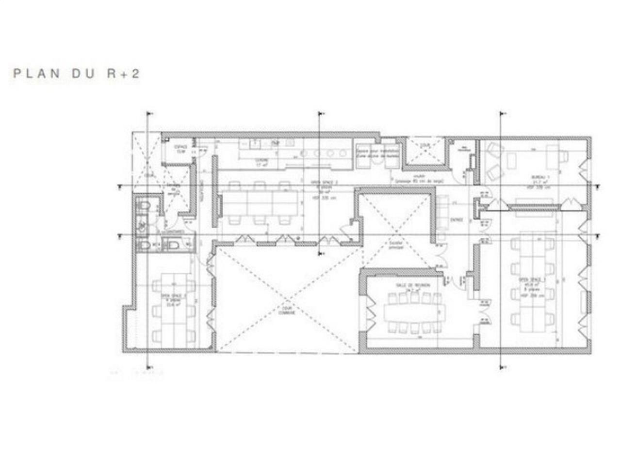 Location bureaux 198 m² non divisibles