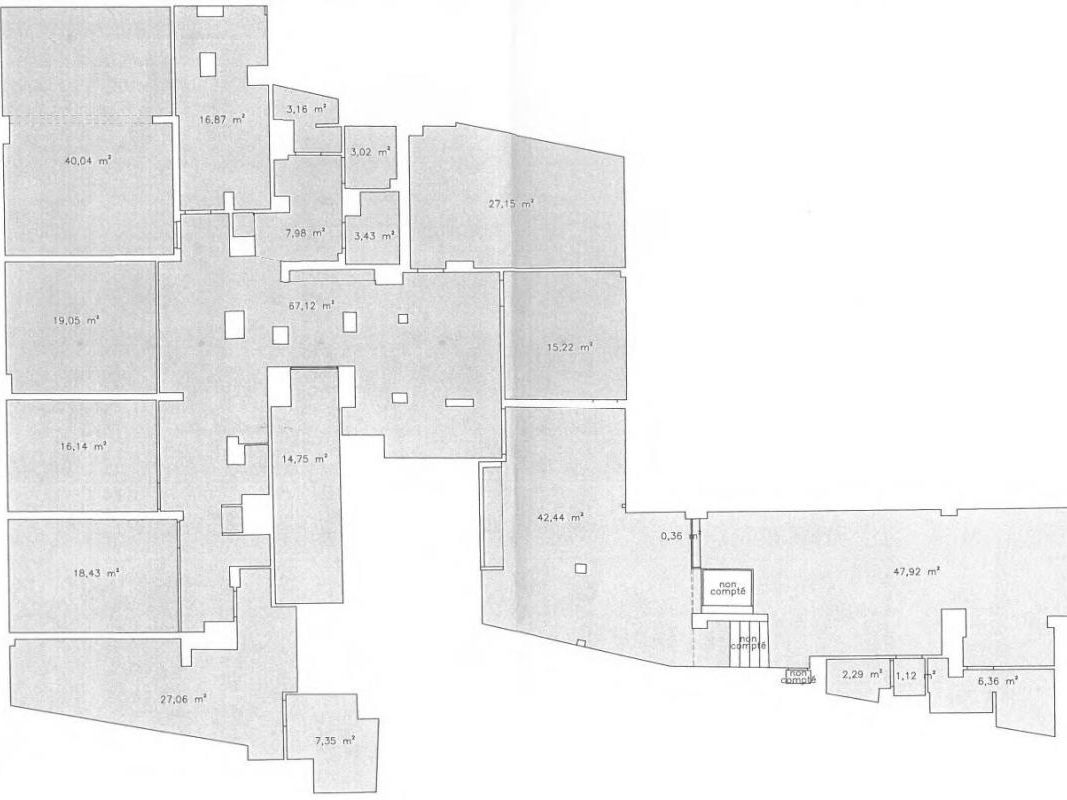 Vente bureaux 388 m² non divisibles