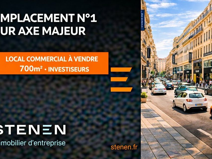 Vente local commercial 700 m² non divisibles