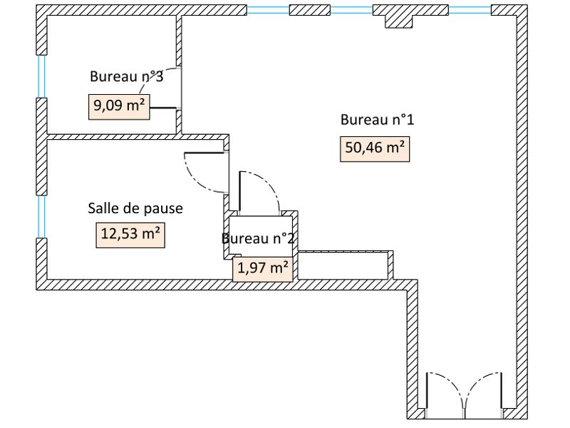 A vendre bureaux 74 m² à PORNICHET