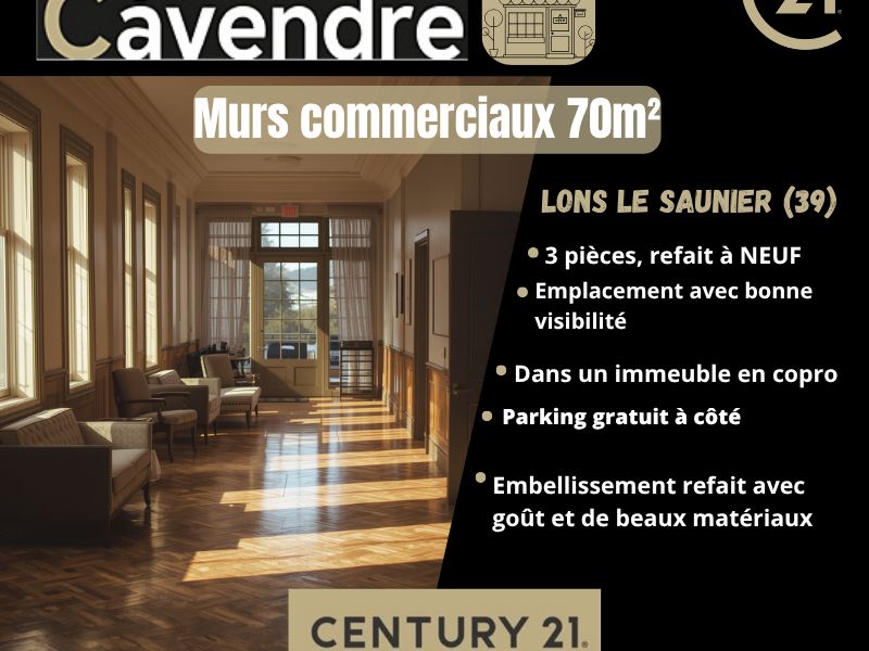 Vente local commercial 70.00 m² à LONS LE SAUNIER