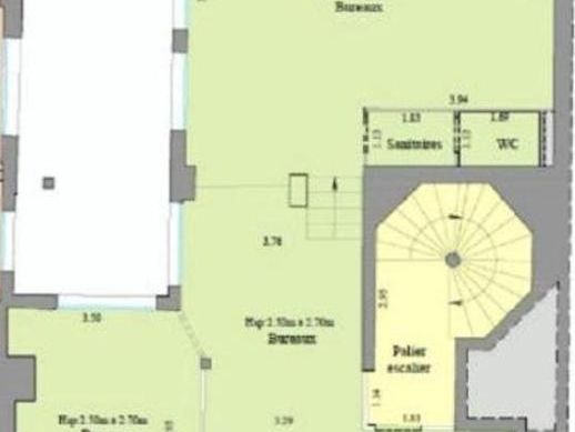 Location bureaux 100 m² non divisibles