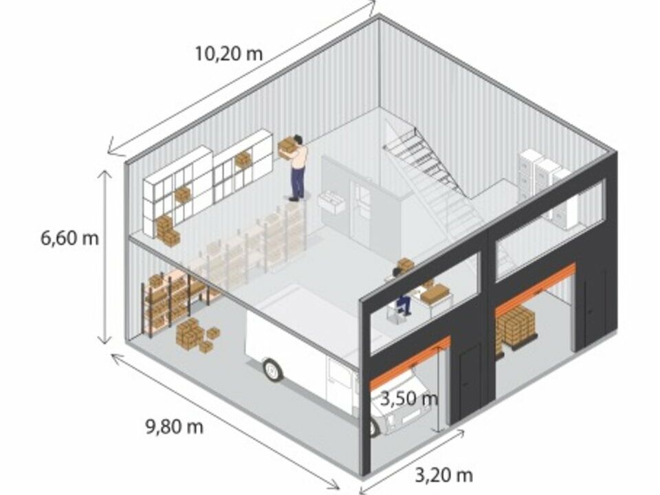 Location local d''activites 2000 m² divisibles à partir de 28 m²
