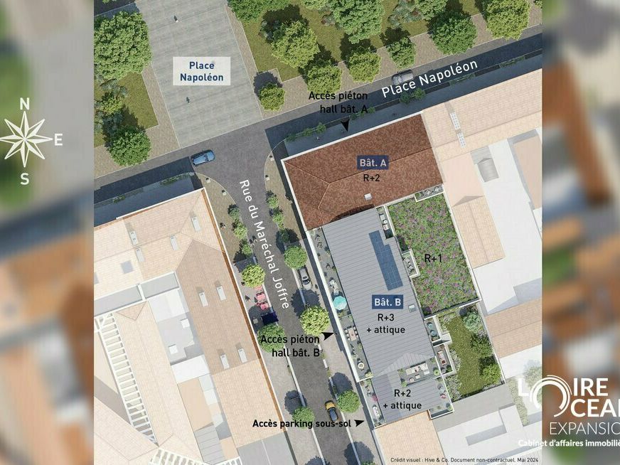 ENSEMBLE DE CELLULES COMMERCIALES NEUVES À LA ROCHE-SUR-YON – PLACE NAPOLÉON