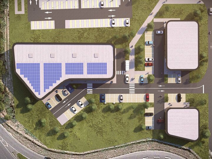 À LOUER – Cellules commerciales neuves de 190 à 300 m² avec forte visibilité (pôle automobile) – ZAC de la Grée, Lion d'Angers