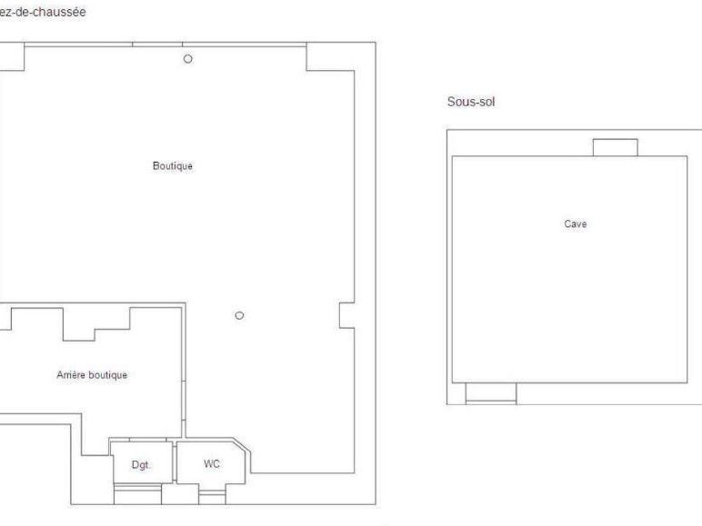 Vente local commercial 50 m² non divisibles