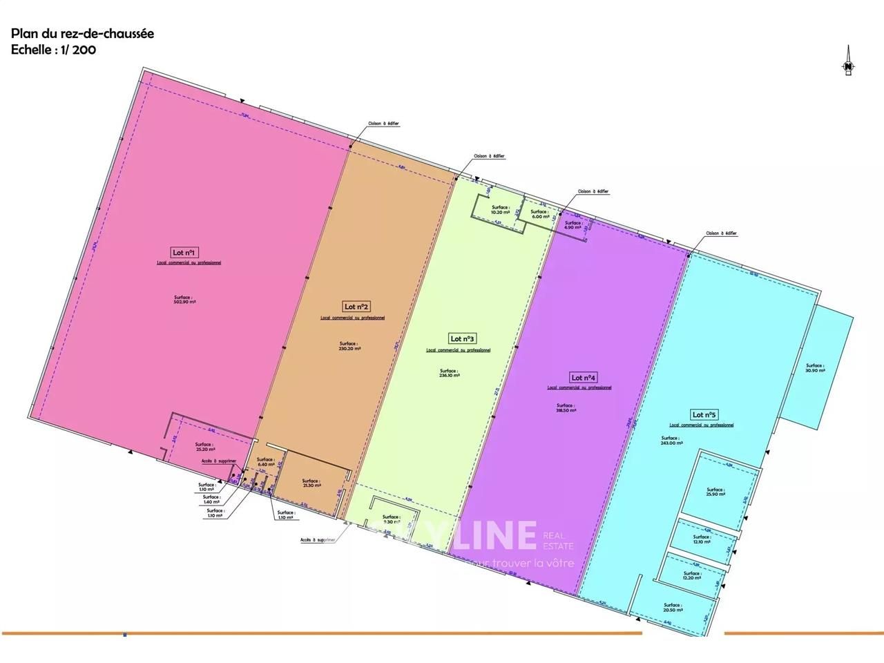 Location local 230.2 m² à Bernay