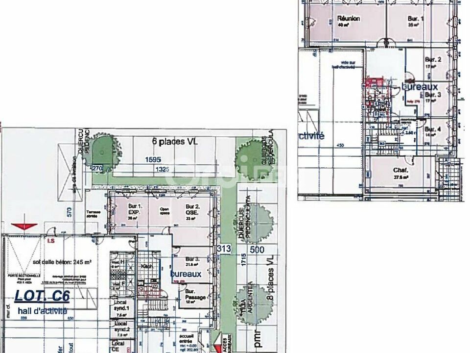 Location local d''activites 598 m² non divisibles