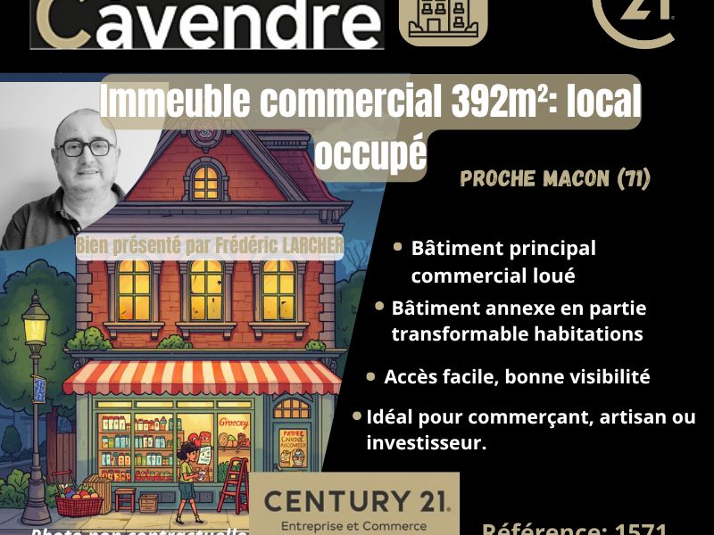 Vente local commercial 392.00 m² à MACON