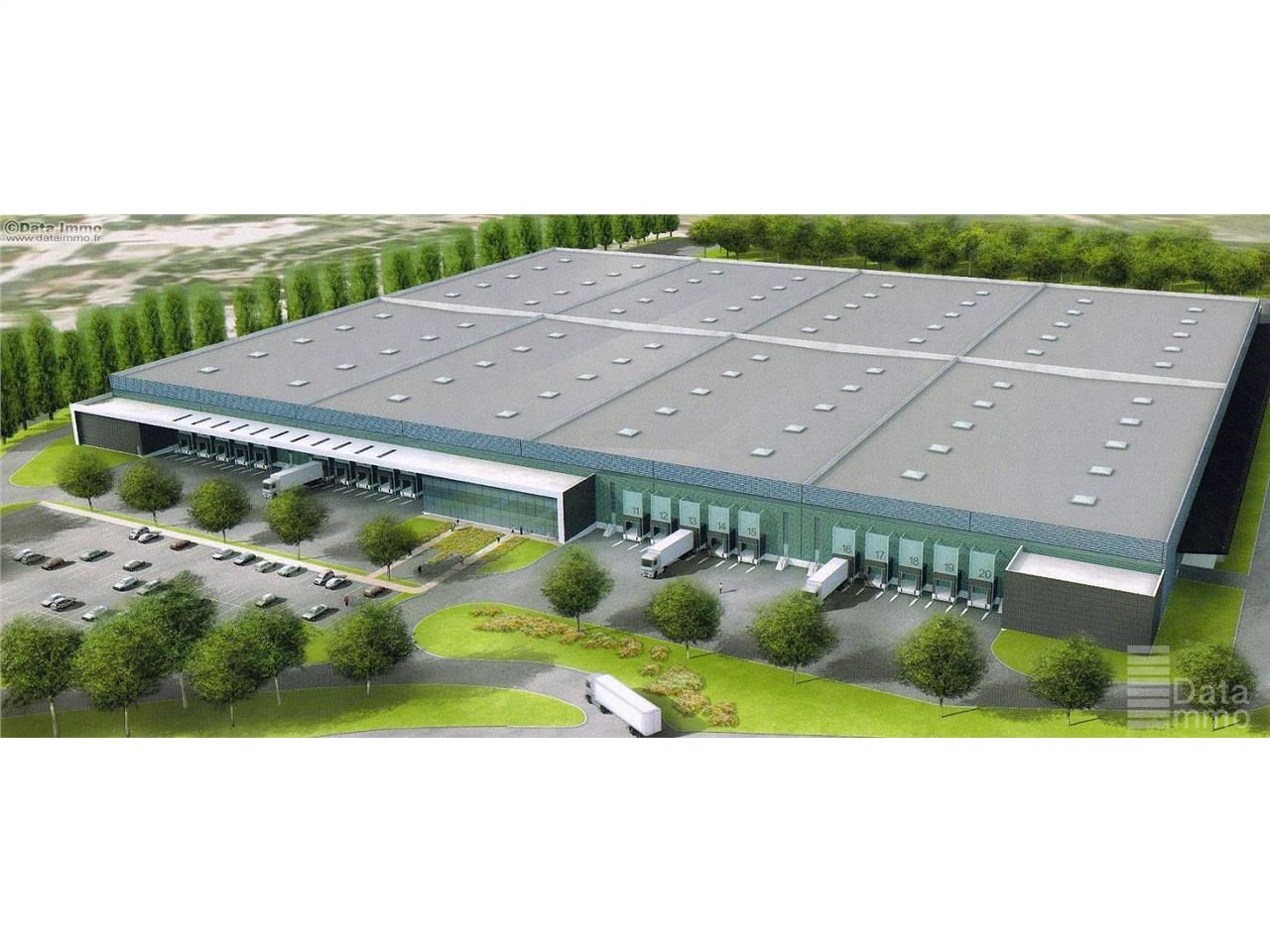 Location entrepôts 19479 m² non divisibles
