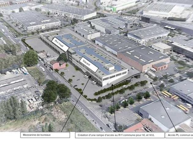Location entrepôts 6323 m² non divisibles