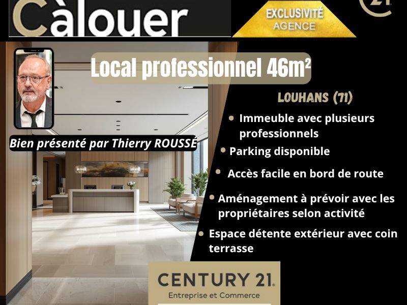 Location local commercial 46.00 m² à LOUHANS