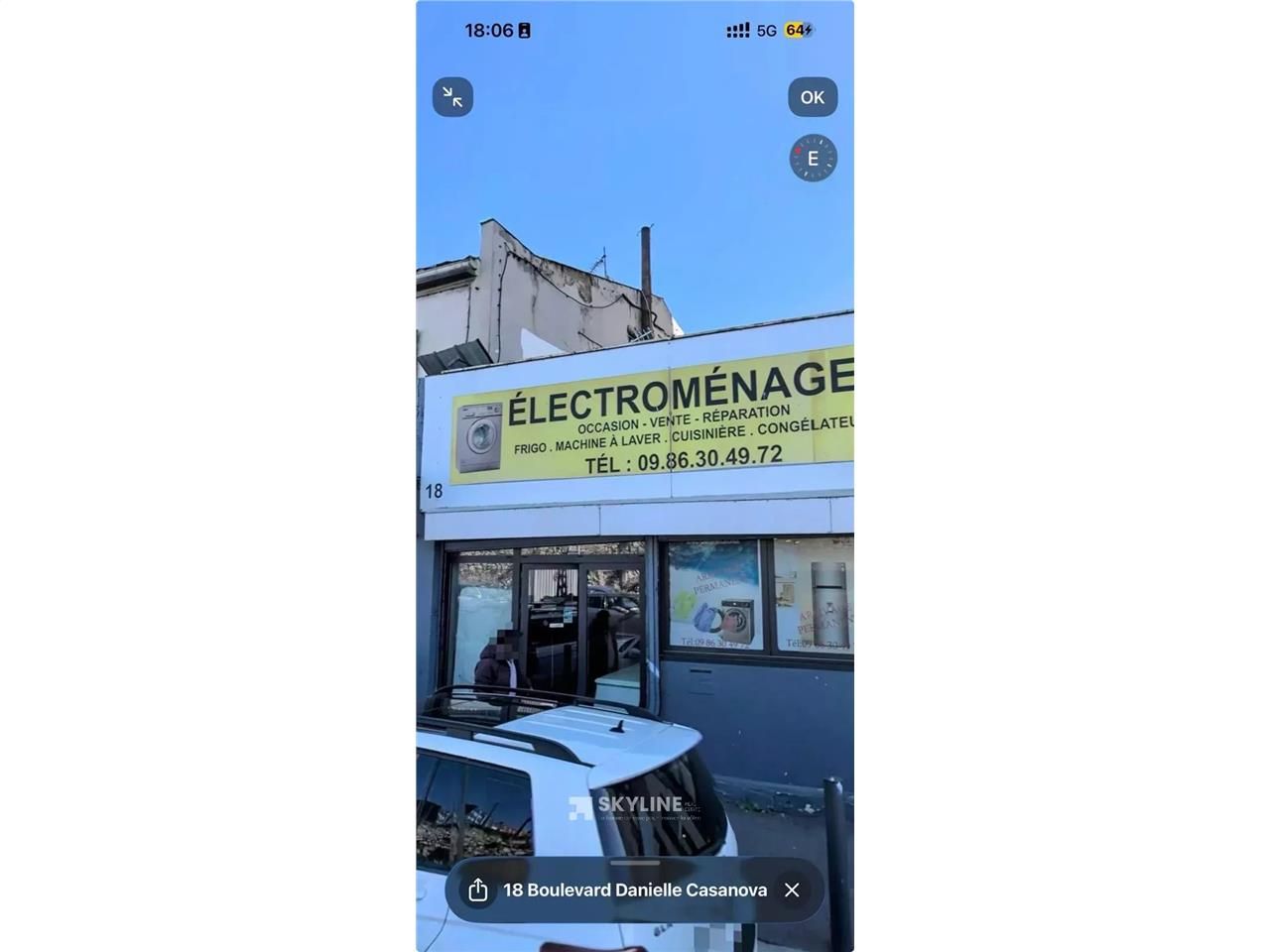 Vente local commercial 160 m² à Marseille 14ème