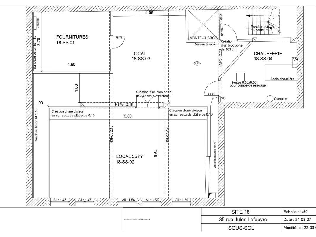 Location bureaux 563 m² non divisibles