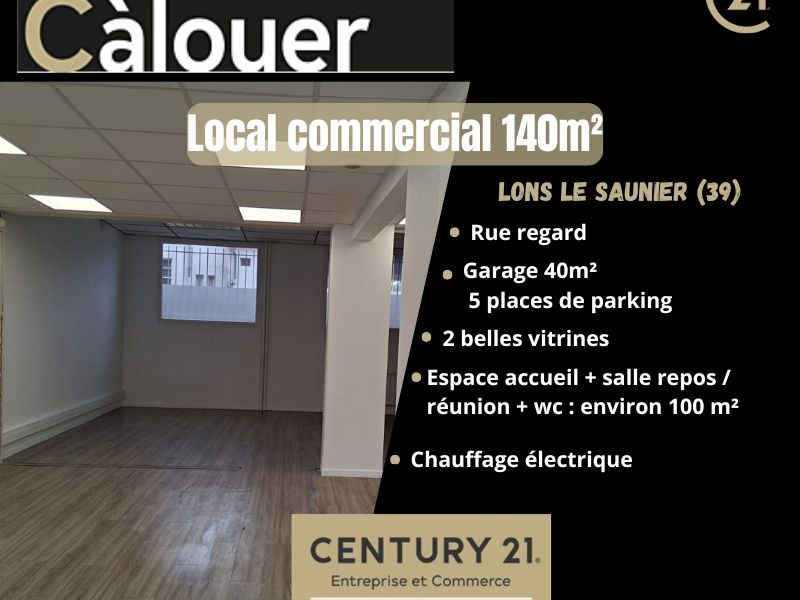 Location local commercial 140.00 m² à LONS LE SAUNIER